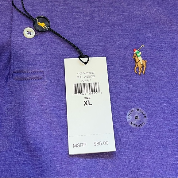 New with Tag Recent Polo Ralph Lauren Men's 100% Cotton Purple T-Shirt XL, XXl - Picture 3 of 11